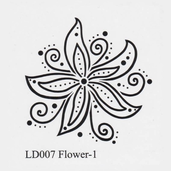 Schablone blume 9x9cm