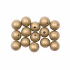 Holzkugeln gebohrt, 10mm, gold, 35 Stk