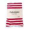Cotton stretch tube 30x5cm, red/white stripes