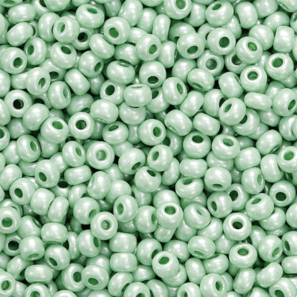Rocailles de Bohême, 2,5mm, 20g, vert menthe