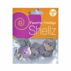 Boutons en nacre fleur 20mm, violet