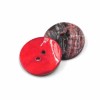 Botónes de nacar redondos, 10mm, rojo