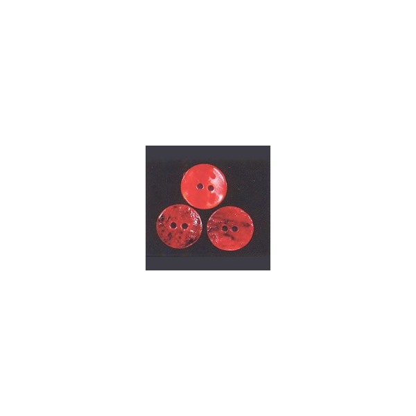 Botónes de nacar redondos, 10mm, rojo