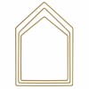 Metallringe Häuser, gold, 3 Stk