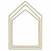 Metallringe Häuser, gold, 3 Stk