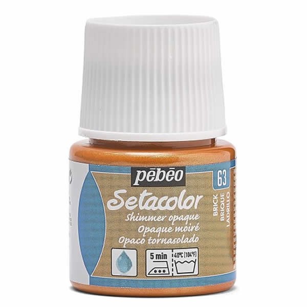 Setacolor opaque, shimmer brick red