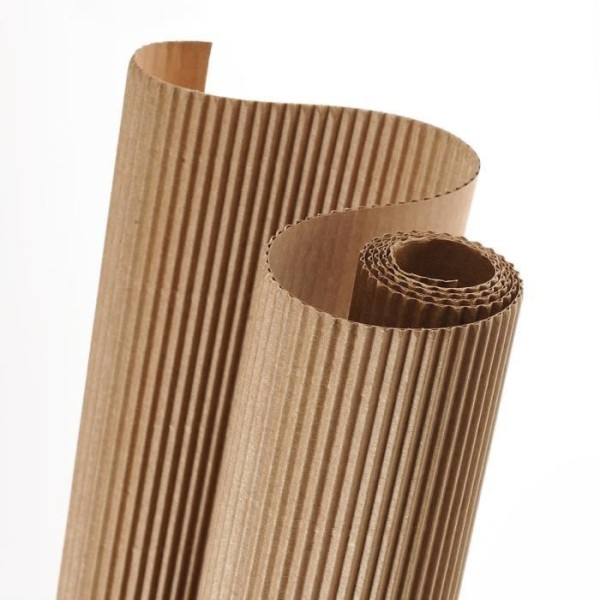 Corrugated cardboard 50x70cm, natural