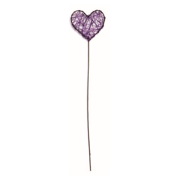 Coeur en métal, 5x20cm, lilas