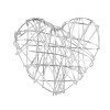 Wire Hearts, silver-coloured, 5 piece(s)