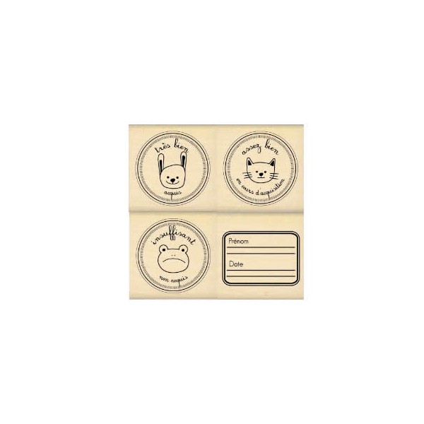 Florilèges - Set of 4 Maternelle rubberstamps