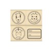 Florilèges - Set of 4 Maternelle rubberstamps