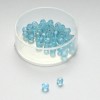 Glasschliff-Perlen 4mm, türkis, +/-44 stk