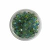 Bolas facetadas azul-amarillo, 6mm, 50 pz
