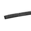 Suede lace with silver rivets, 10mm/1m, black