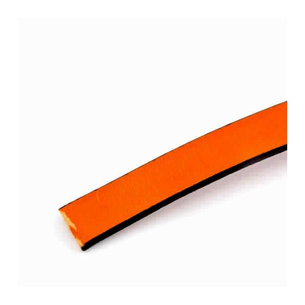 Cuero plano 10mm/20cm, naranja