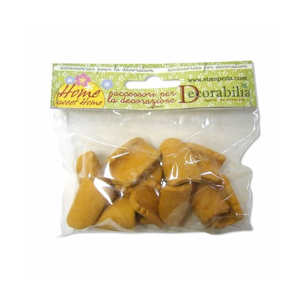 Mini tuiles incurvées en terre cuite, 12 pièces