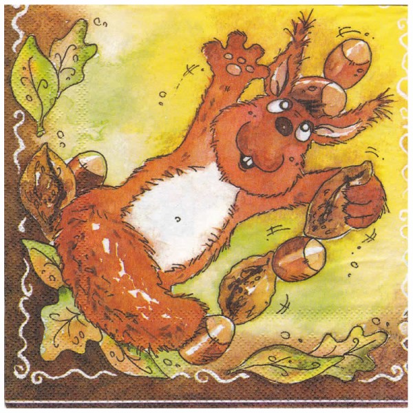 Serviette écureuil, 1 pièce
