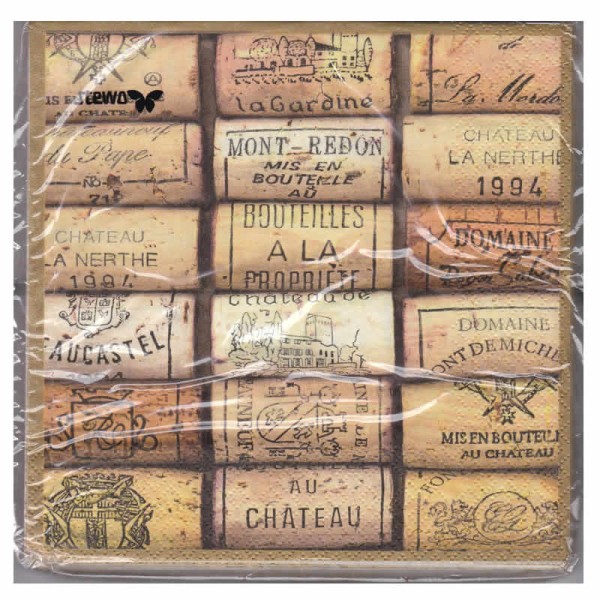 Napkin Wine bottle cork, 1 pack / 20 pcs