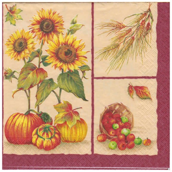 Servilleta girasol/manzana, 1 unidad