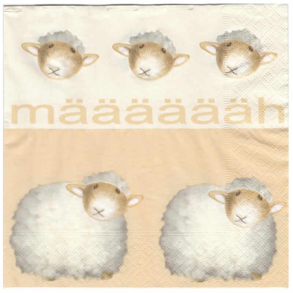 Serviette moutons, 1 pièce