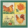 Servilleta country rooster, 1 unidad