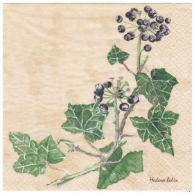 Serviette lierre + fruits, 1 pièce