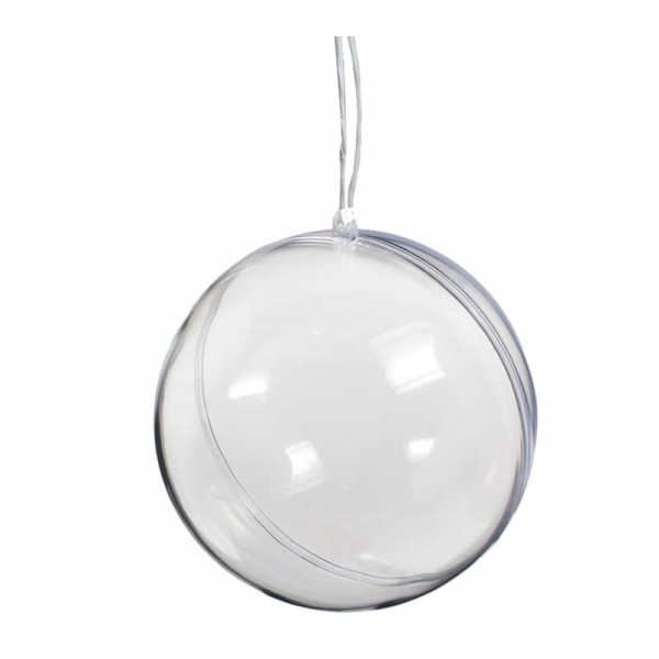 Bola transparente, dos partes, Ø8cm