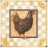 Serviette poule brune, 1 pièce