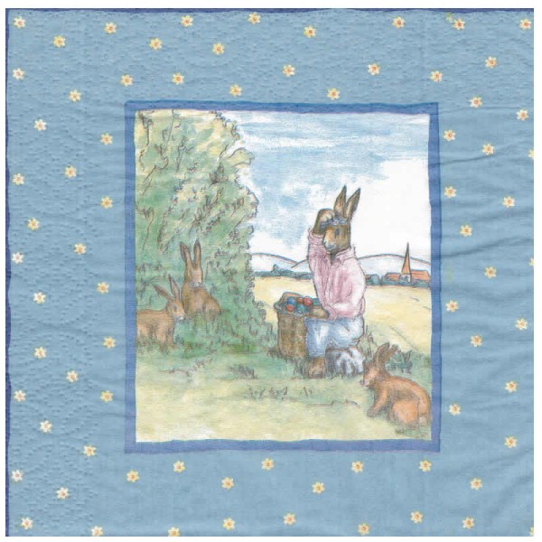 Serviette lapin Albert, 1 pièce