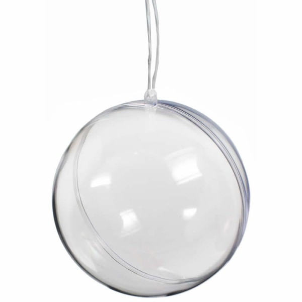 Boule acrylique en deux parties, transparente Ø12cm
