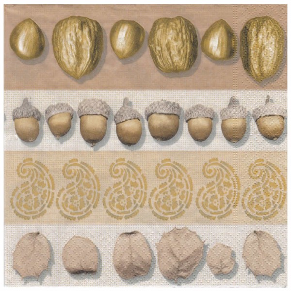 Serviette Golden Nuts, 1 Stk
