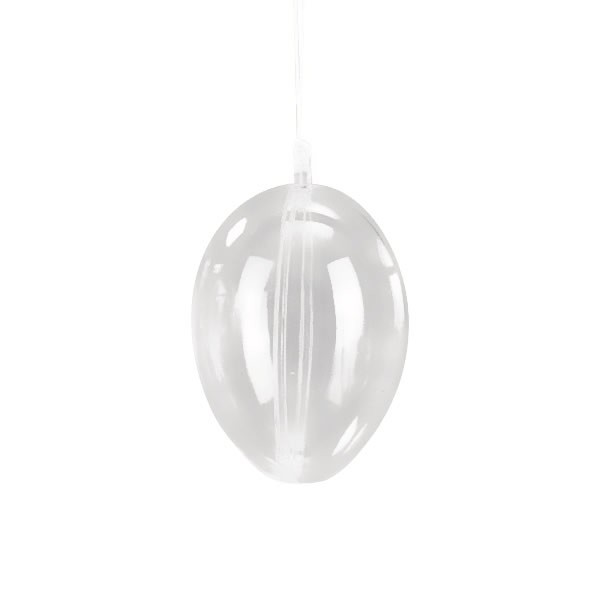 Transparent plastic egg, 6cm