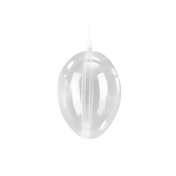 Transparent plastic egg, 10cm