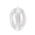 Transparent plastic egg, 10cm