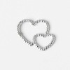Coeurs décoratifs argent, 2,5cm, 10 pcs