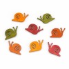 Caracoles de madera, 2.5x4cm, 8 pcs