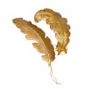 Plumas de decoracion, oro, 18cm, 2 unidades