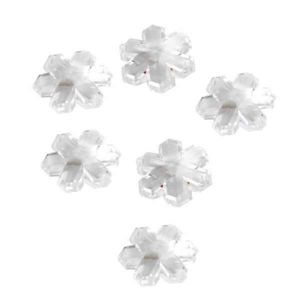 Acrylic-facet snowflake, 2.4cm, 6pces