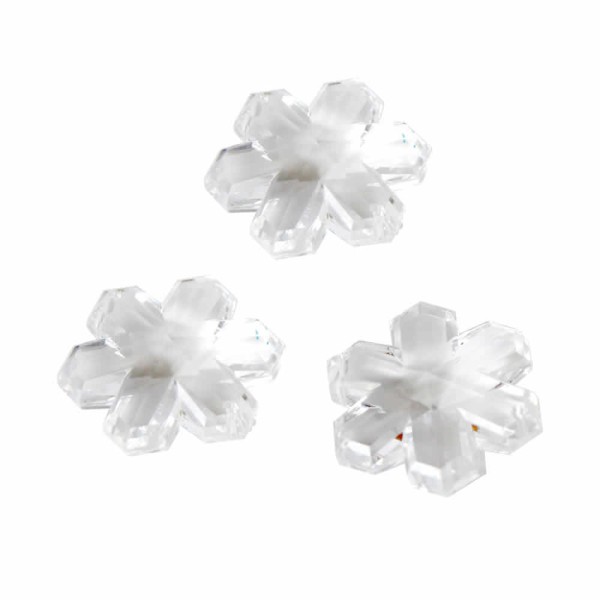 Copo de nieve acrílico, 3.5cm, 3 pz