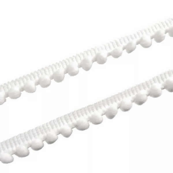 Arty's Ruban pompons blanc, 1.50m