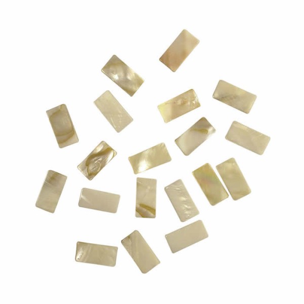 Rectangles en nacre 25x12mm