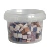 Glass mosaic tiles, lilac mix