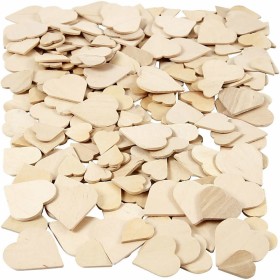 Corazones de madera, 18-30mm, 60 pz