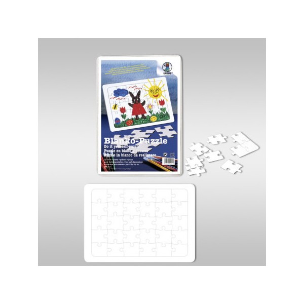 Puzzle blanco para decorar, 30 piezas
