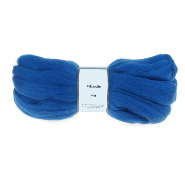 Felting wool, denim blue