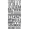 Chiffres et motifs autocollants pour horloges, noir