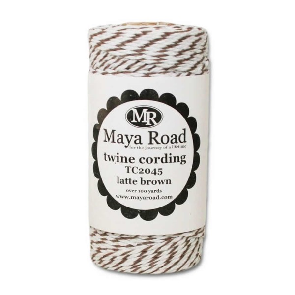 Maya Road - Twine cording, braun/weiss