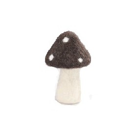 Seta de fieltro marron, 12cm