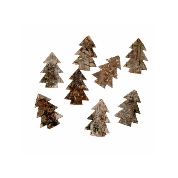 Sapins en écorce, 7cm, 8 pcs