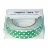 Fabric Tape green with dots, 1,5 x 500 cm